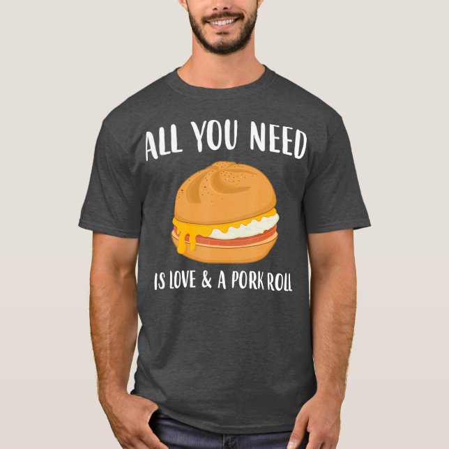 Kärlek New jersey Food Egg Cheese Gris Roll T Shirt (Framsida)