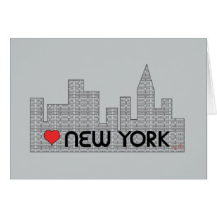 Kärlek NEW YORK Hälsningskort