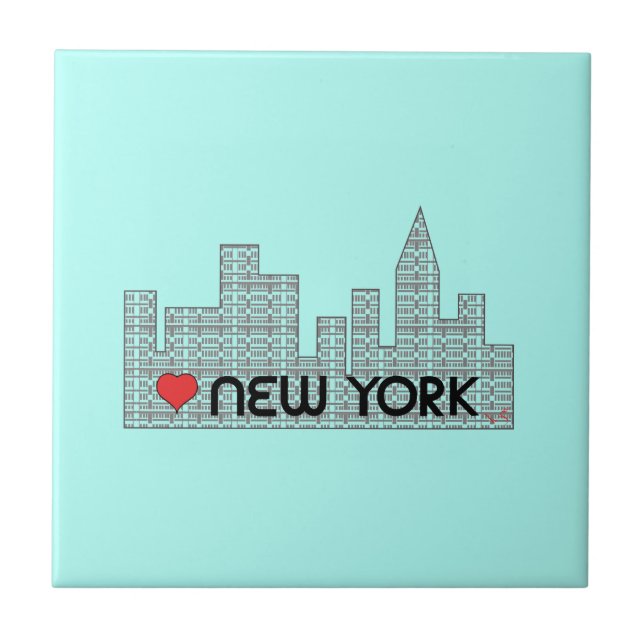 Kärlek NEW YORK Kakelplatta (Framsidan)