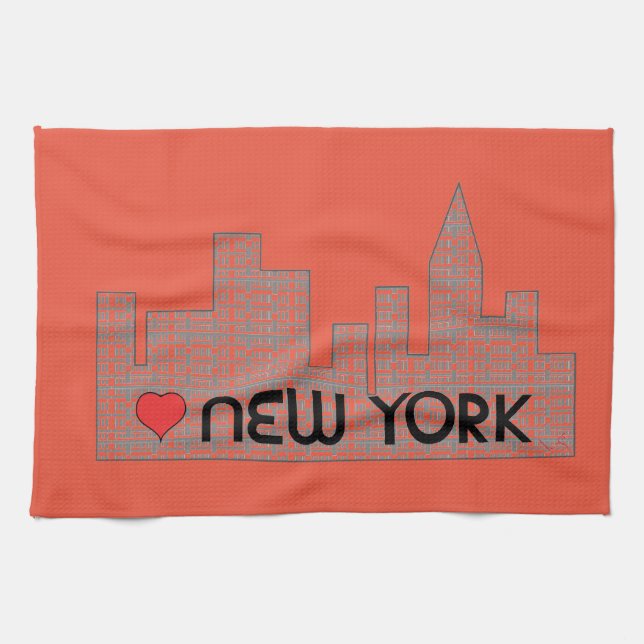 Kärlek NEW YORK Kökshandduk (Horisontell)