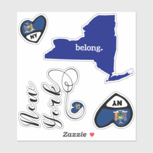 Kärlek New York, Lakan of Die cut Stickers Klistermärken
