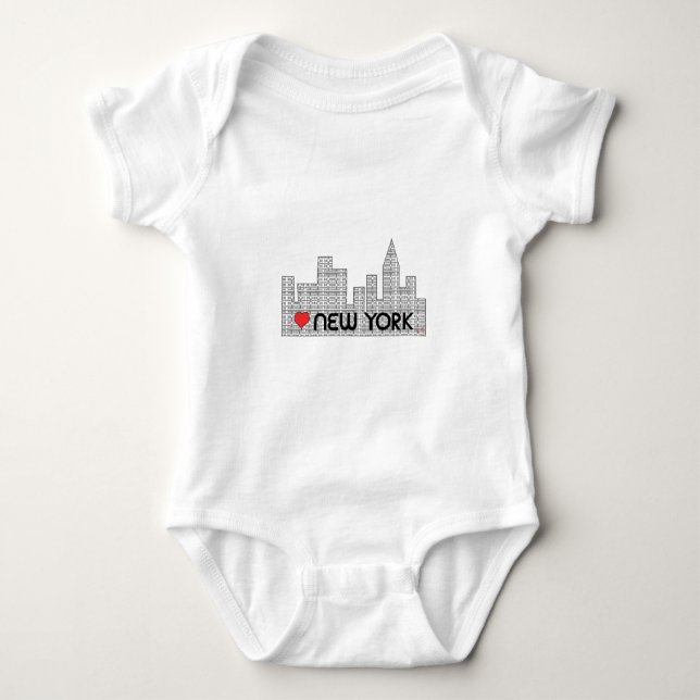 Kärlek NEW YORK Tee Shirt (Framsida)