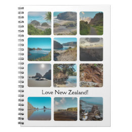 Kärlek New Zealand Photo Gallery Collage Anteckningsbok