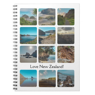 Kärlek New Zealand Photo Gallery Collage Anteckningsbok