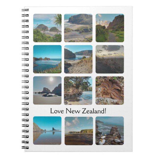 Kärlek New Zealand Photo Gallery Collage Anteckningsbok (Framsidan)