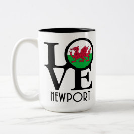 KÄRLEK Newport Wales 15oz Två-Tonad Mugg