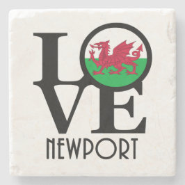 KÄRLEK Newport Wales Stenunderlägg