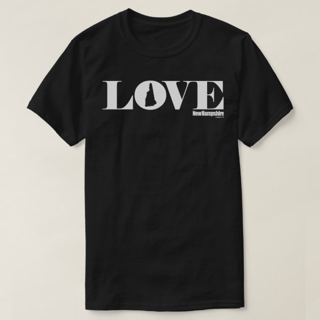 Kärlek NH-vågrät vit T Shirt (Design framsida)