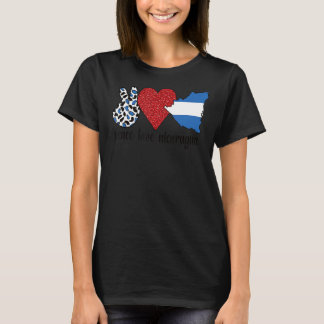 Kärlek Nicaragua Proud Nicaraguan Flagga Nicaragua T Shirt