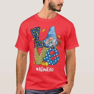 Kärlek Nini Life Leopard Gnome Lycklig Chanukah Gn T Shirt
