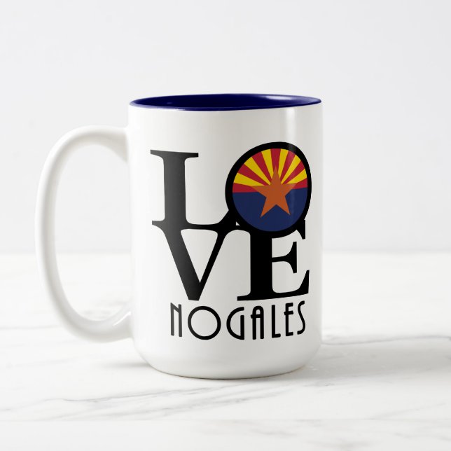 KÄRLEK Nogales Arizona 15oz Två-Tonad Mugg (Vänster)