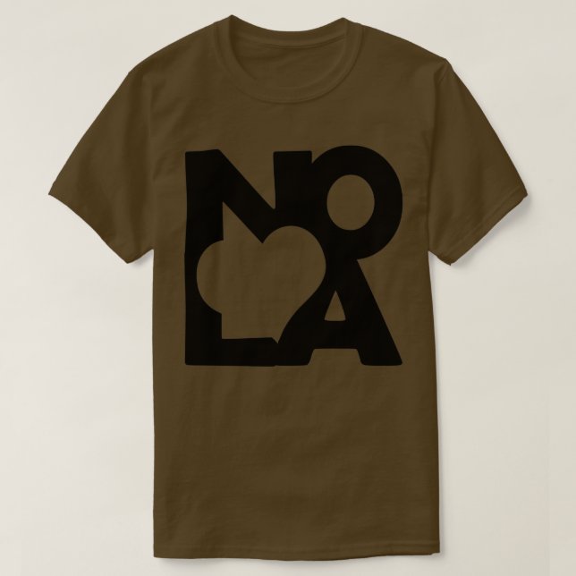 Kärlek NOLA New Orleans American Jazz Blues Music T Shirt (Design framsida)