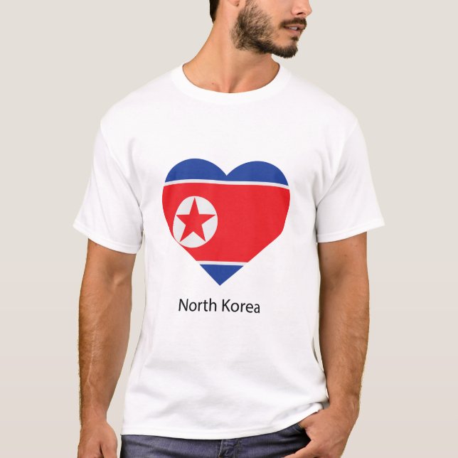 Kärlek Nordkorea T Shirt (Framsida)