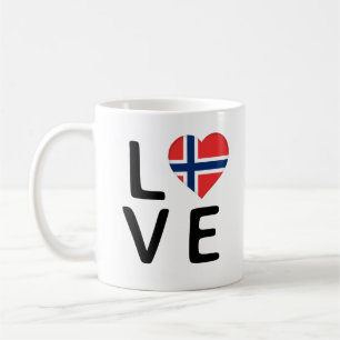 KÄRLEK - NORGE FLAGGA KAFFEMUGG