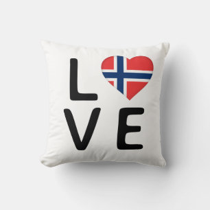 KÄRLEK - NORGE FLAGGA KUDDE