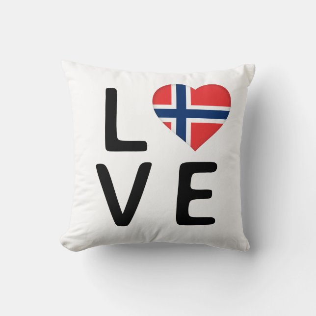 KÄRLEK - NORGE FLAGGA KUDDE (Framsida)