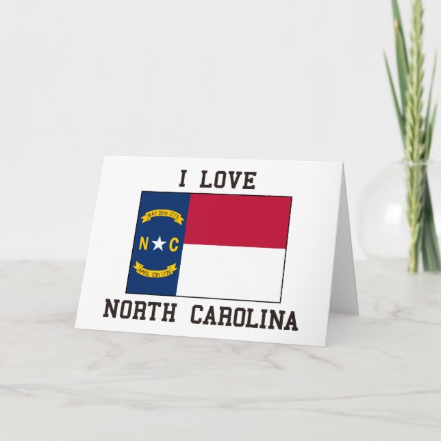 Kärlek North Carolina Kort (Framsida)
