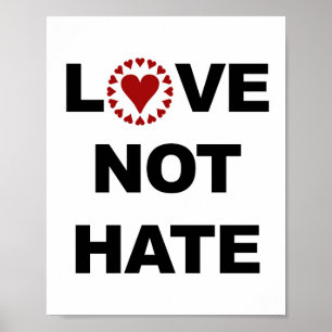 Kärlek not Hate Poster