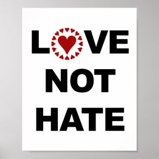 Kärlek not Hate Poster