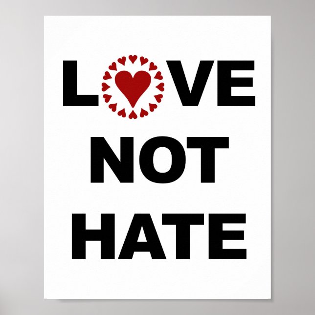 Kärlek not Hate Poster (Framsidan)