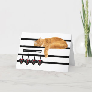 Kärlek noterar från katten helgkort