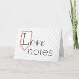 Kärlek Notes | Blandat teckensnitt | Grått Circles Anteckningskort