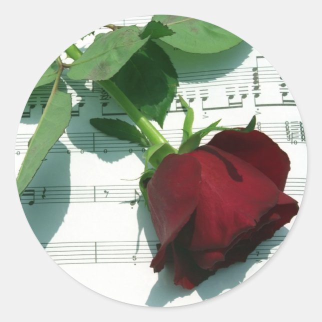 Kärlek Notes Runt Klistermärke (Framsida)