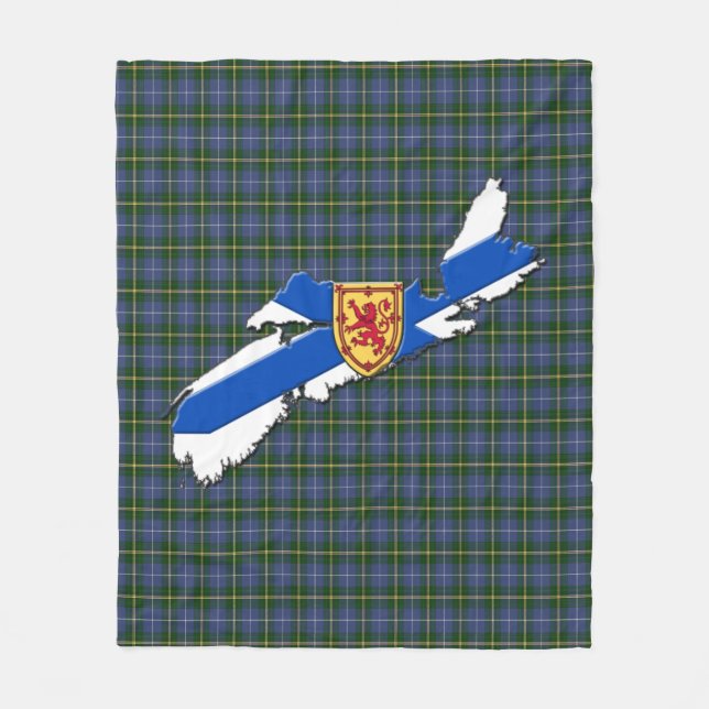 Kärlek Nova Scotia tartan fleece Blanket (Framsidan)