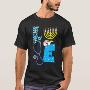 Kärlek Nurse Hanukkah Jewish Nurses Chanukah PJs P T Shirt