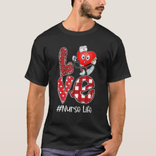 Kärlek Nurse Life Valentines day Heart Nursing SCr T Shirt