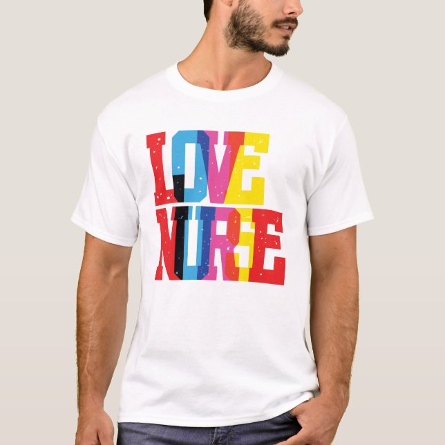 Kärlek Nurse T Shirt (Framsida)
