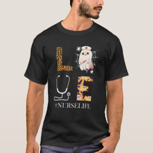 Kärlek Nursing Ghost Hastag Nurse Life Halloween C T Shirt