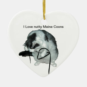 Kärlek nutty Maine Coons Ornament