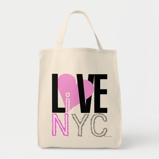 Kärlek NYC bor i NYC hänger lös rosor Tygkasse (Framsidan)