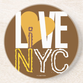 Kärlek NYC bor i NYC-kustfartygbrunt 6 Underlägg