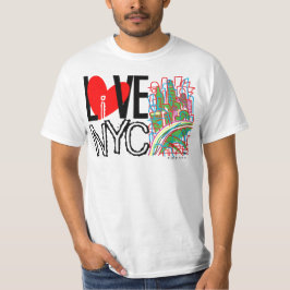 Kärlek NYC bor i NYC-T-tröja T Shirt
