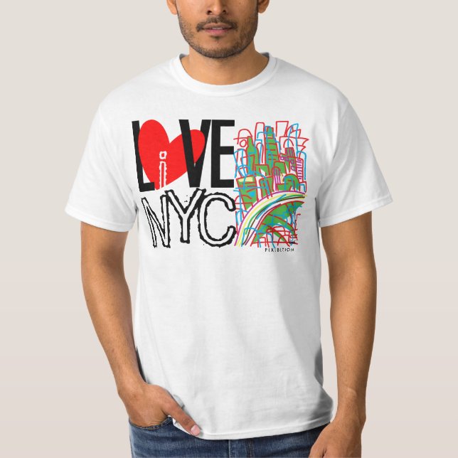 Kärlek NYC bor i NYC-T-tröja T Shirt (Framsida)