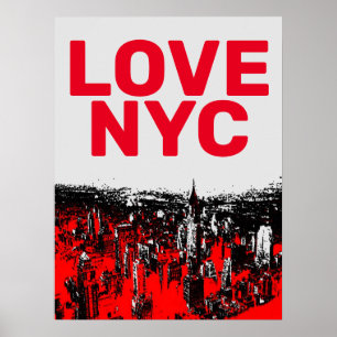 Kärlek NYC Manhattan New York City Poster