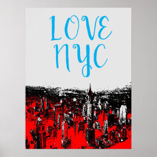 Kärlek NYC Manhattan New York City Poster