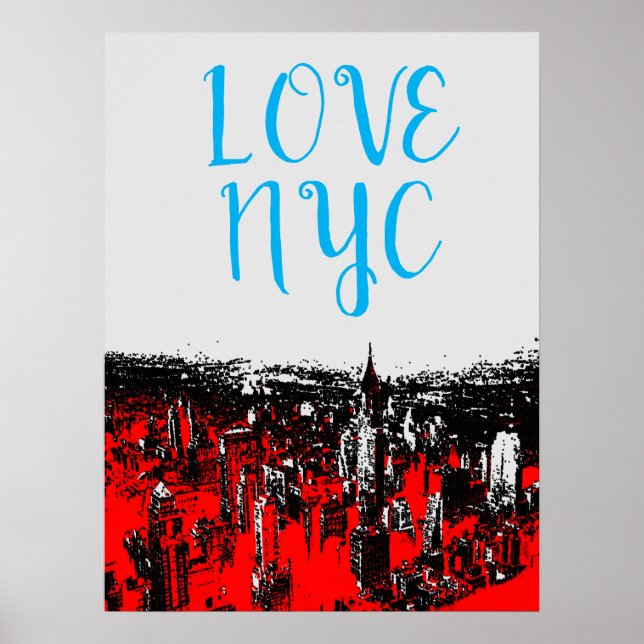 Kärlek NYC Manhattan New York City Poster (Framsidan)