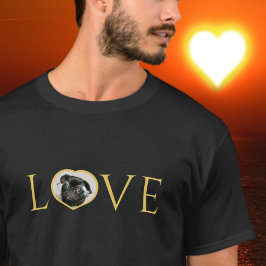 Kärlek | O är anpassningsbarnas hjärtfoto Faux gul T Shirt
