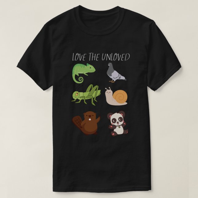 Kärlek: Oälskat Rädda djuren-larmmeddelande T Shirt (Design framsida)