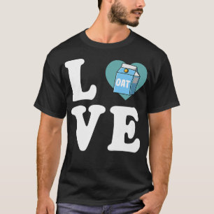 KÄRLEK Oat Mjölk Älskare Plant Based Vegan Chef T Shirt