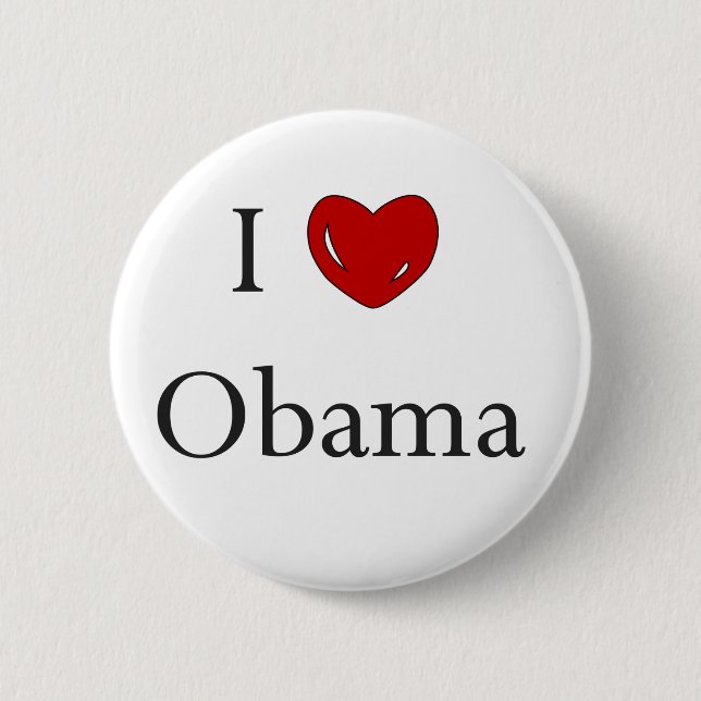 Kärlek Obama knäppas Knapp (Framsida)