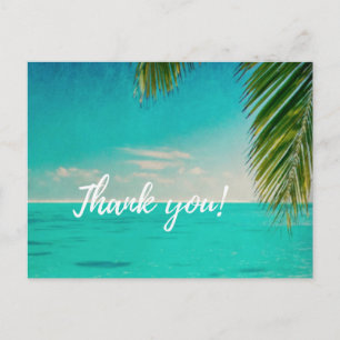 Kärlek och Beach Wedding Tack Postcards Vykort