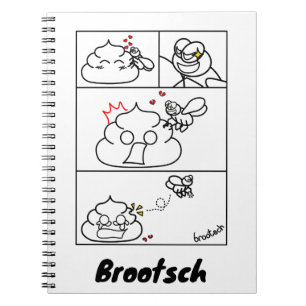 Kärlek och Betrayal - Brootsch the PooPoo Anteckningsbok