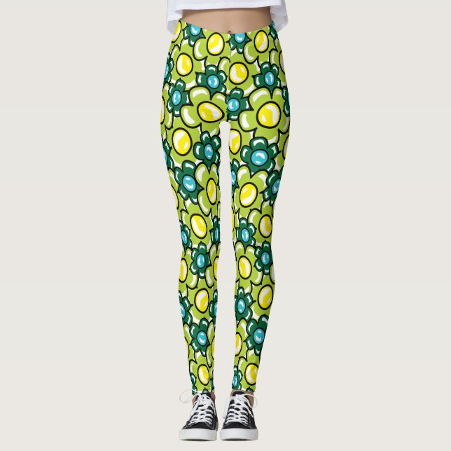 Kärlek och blommor leggings (Framsida)