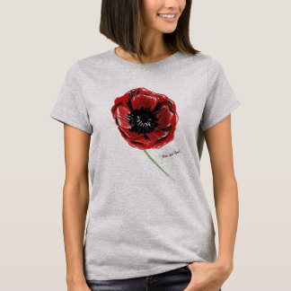 Kärlek och Bond Poppy Flower T-Shirt