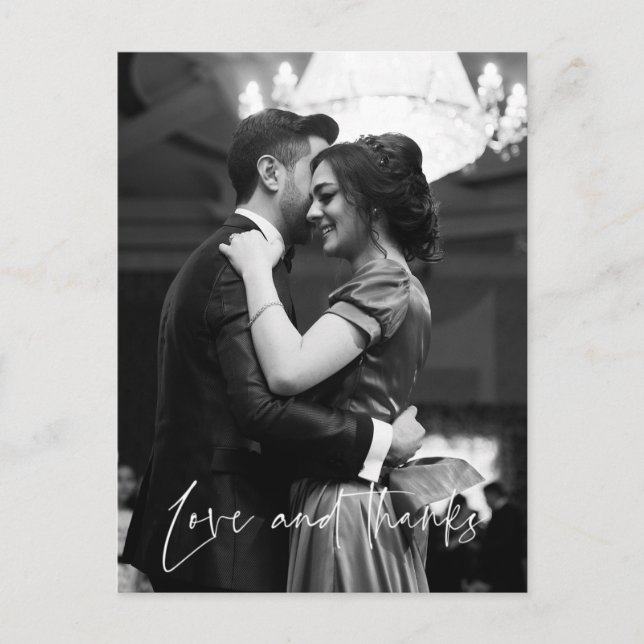 Kärlek och Bröllop Photo Tack vykort (Framsida)