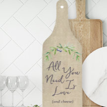 Kärlek och Cheese Watercolor Greenery